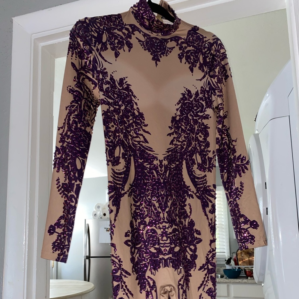 Purple & Nude Jumpsuit